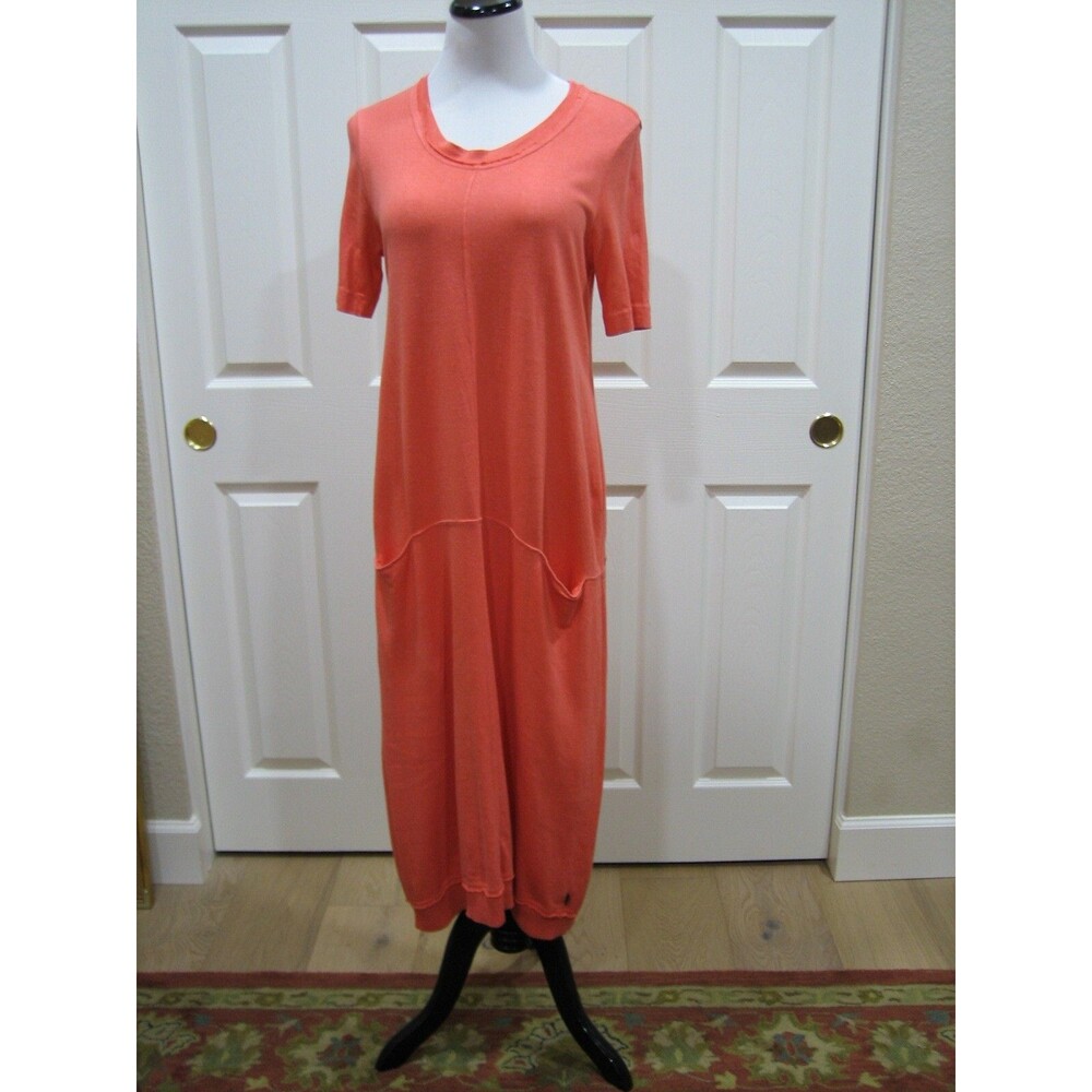 OSKA CORAL LINEN SMOOTH KNIT DRESS SIZE 0=S NEW WITHOUT TAGS